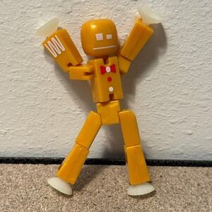 Zing Stikbot Gingerbread Man Figure Orange Christmas Holiday Posable Stop Motion